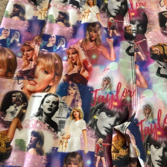Amelia Rose Swiftie Colorful Cropped Taylor Swift Print Leggings - Picture 9 of 9